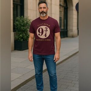Warner Bros. Burgundy Platform 9 3/4 Tee